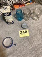 12 zinc lids with 3 ball jars