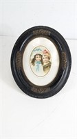 Victorian Oval Framed Girl Friends Print