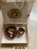 New is pottery and Bering cigar box