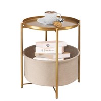 E8138  danpinera Side Table with Fabric Storage, G