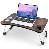 E8139  Soontrans Foldable Laptop Lap Desk, Brown