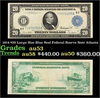 1914 $20 Large Size Blue Seal Federal Resrve Note