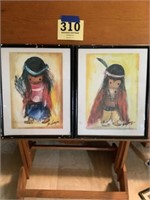 Signed Indian prints