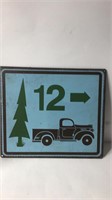 Vintage Tin Sign Trail Sign (?)  u15 E