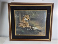 Framed Print of a Jaguar by Charles Trace