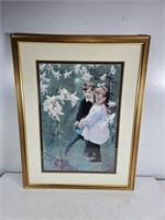 Framed Print of a Little Boy & Girl