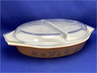 Divided Pyrex Covered Casserole Dish