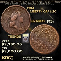 ***Auction Highlight*** 1794 Liberty Cap half cent