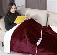 Twin red  Electric heated blanket Throw.