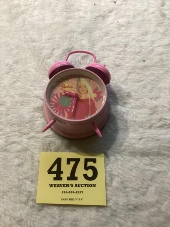 Battery operated Barbie alarm clock