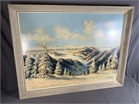 Winter Landscape Oil L. Weschliln