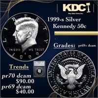 Proof 1999-s Silver Kennedy Half Dollar 50c Graded