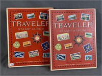 2 Traveler Postage Stamp Albums