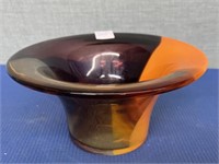 Art Deco Bowl , Orange / Purple