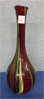 Multi Color Glass Vase 15” h