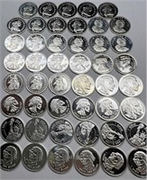 40x Pure .999 Fine Silver Rounds Premium