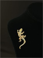 Vintage Lizard Costume Brooch