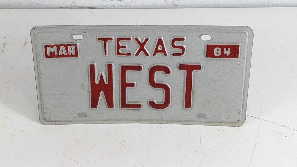 Vintage Texas License Plate