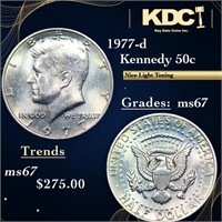 1977-d Kennedy Half Dollar 50c Graded ms67 BY SEGS