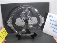 Swan Design, Mikasa Glass Cake Plate