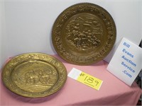 Brass Decorative Platters, Retro