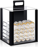 Hiboom 11 Pcs Acrylic Poker Chip Case, 1000