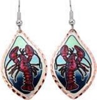 Copper Reflections Drop Earrings  - Lobster