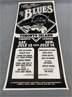 1974 Toronto Island Blues Concert Poster