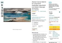 P206  Modern Seascape Oil Painting 60x30 Inch
