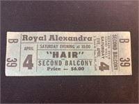 Hair Royal Alexandra $6.00 Ticket Stub
