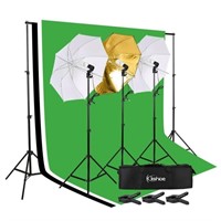 Photo Green Screen Complete Setup With 3 Lights 1.