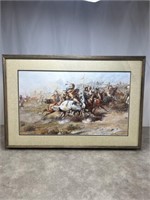 Charles Russel framed print called The Battle of