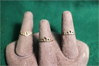 Collection of Sterlng Silver Rings Various Sizes
