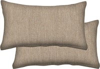 B945   Birch Tan Lumbar Toss Pillow: 21" W x 12" L