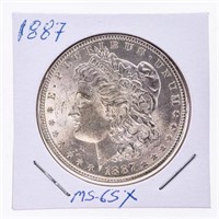 USA 1887 Silver Morgan Dollar MS65