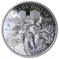 2019 $1 75th Anniversary of D-Day - Proof Silver C