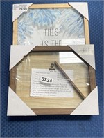 2 WOOD PICTURE FRAMES RETAIL $29.99