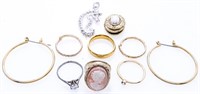 Mixed Lot - Vintage Jewellery - Earrings, Rings, L