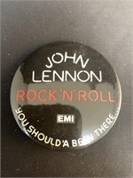 John Lennon Rock & Roll EMI Pinback Button