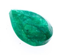 Loose Gemstone -(5.34ct) Pear Cut Emerald