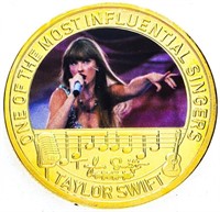 TAYLOR SWIFT - 24kt Gold Overlay Collector Medalli