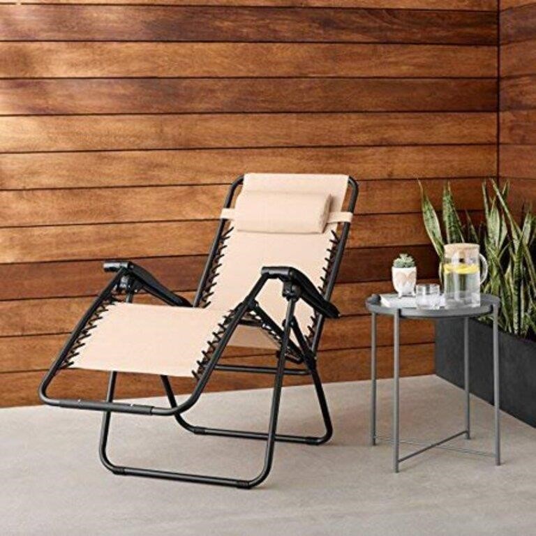 Basics Outdoor Zero Gravity Lounge Folding Chair