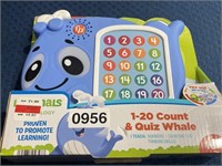 FISH PRICE 1-20 QUIZ WHALE TOY