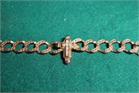 Heavy Chain Cross Bracelet