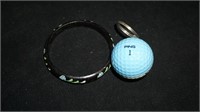 Tar Heel Tennis Ball Key Chain & Bracelet