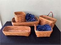 Assorted Longaberger baskets and accessories