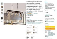 FB2520  Q&S Chandelier 5-Light, Farmhouse Rustic V