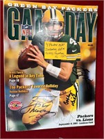 4 PACKERS AUTOGRAPHS ON GAME DAY MAGAZINE