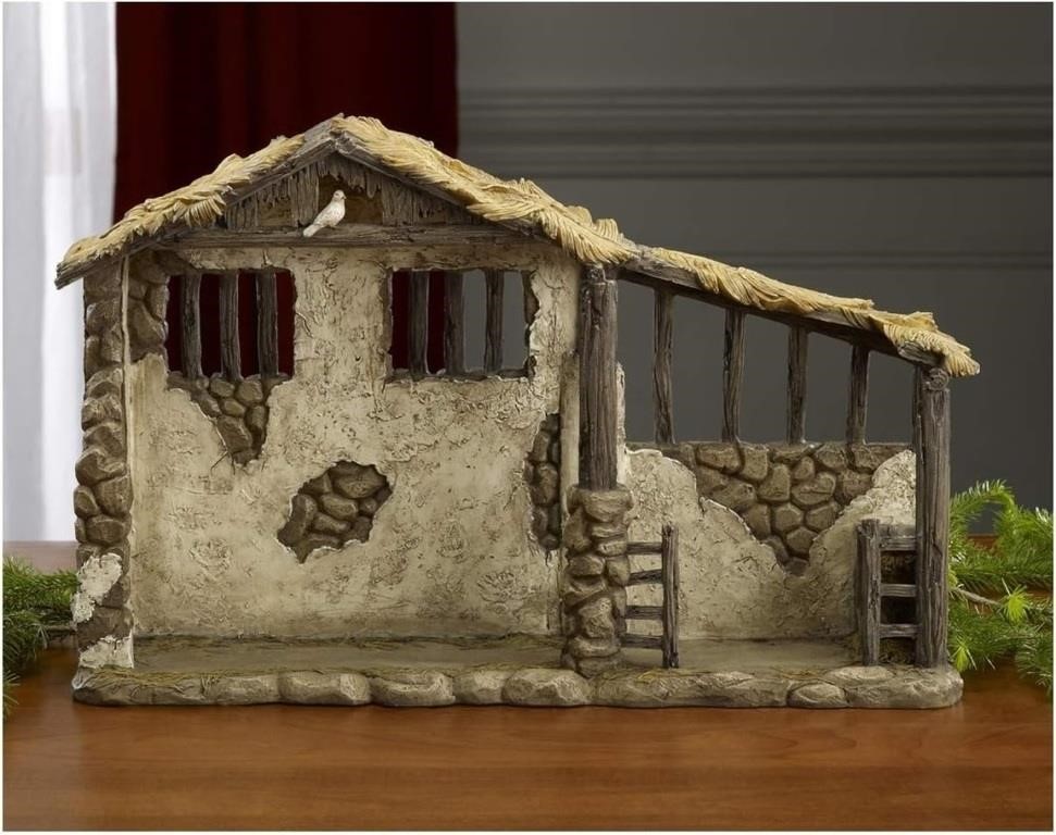 G714 Christmas Nativity Lighted Stable