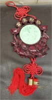 Chinese Lucky Knotty w/ Faux Jade Dragon. Tassle